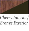 cherry interior and bronze exterior Patio Doors