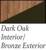 dark oak interior and bronze exterior Patio Doors