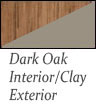 dark oak interior and clay exterior Patio Doors