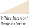 white interior and beige exterior Casement Windows