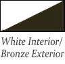white interior and bronze exterior Casement Windows