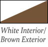 white interior and brown exterior Casement Windows