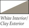 white interior and clay exterior Casement Windows